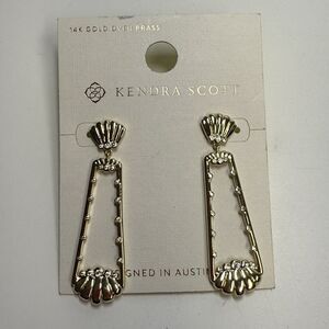 Kendra Scott x Target Isla 14K Gold Over Brass Statement Earrings New